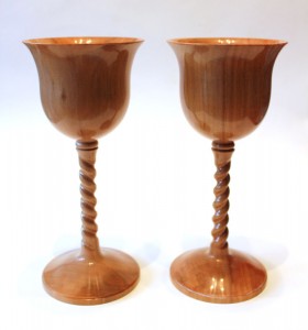 Apple Wood Goblets by Paul Hannaby Creative Woodturning